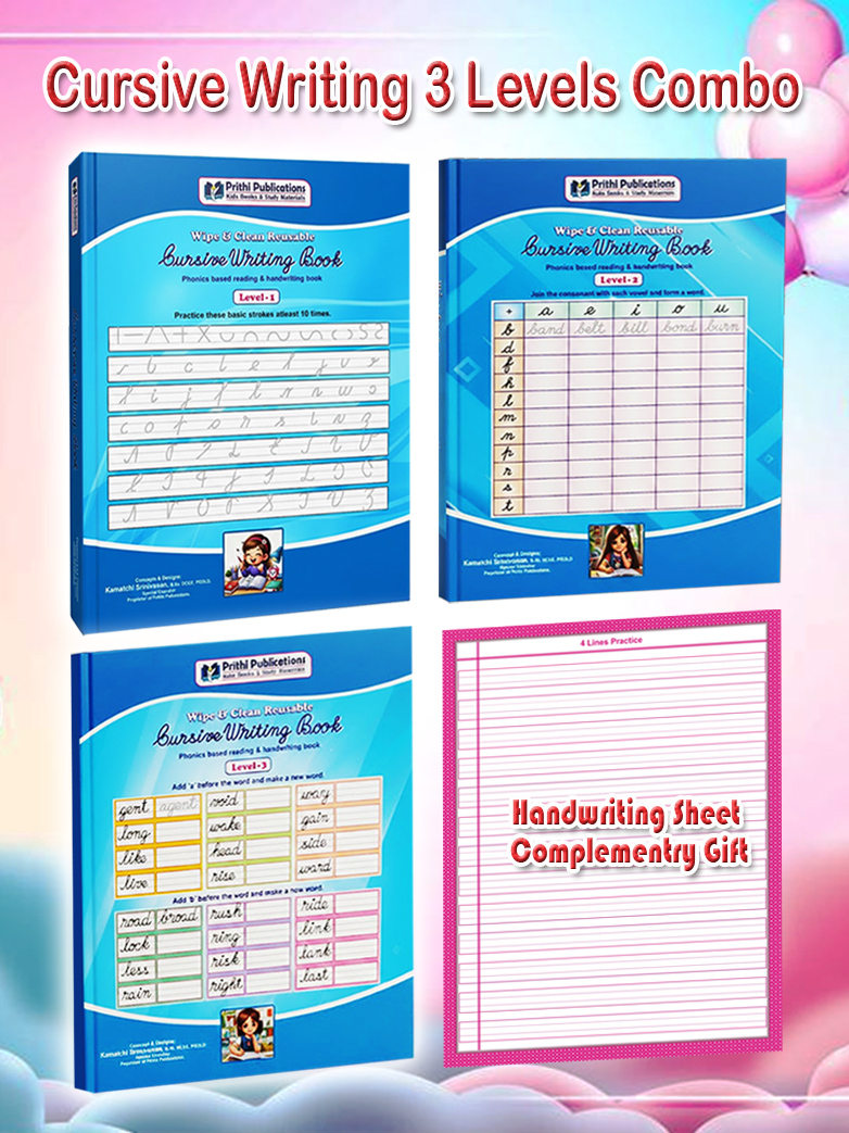 Reusable Cursive Writing 3 Books combo